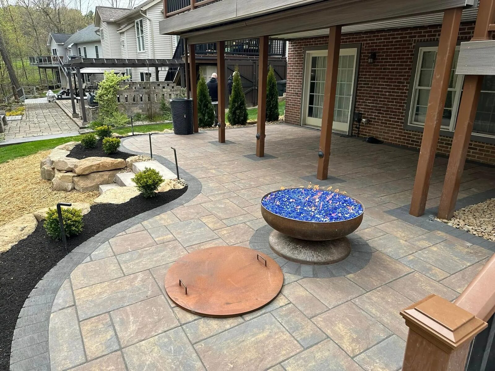 Stamped Patio & Fire Pit